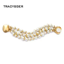 AB- sl00243a/tracysger/милая девушка ювелирные изделия/Неправильной Формы Стеклянный Жемчуг женский браслет
