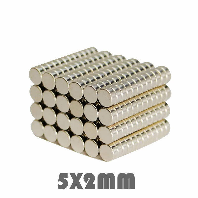 

50/100/200pcs 5x2mm Powerful Super Strong Permanent Neodymium Magnet 5 x 2 mm N35 Small Round Rare Earth Neo Neodymium Magnet
