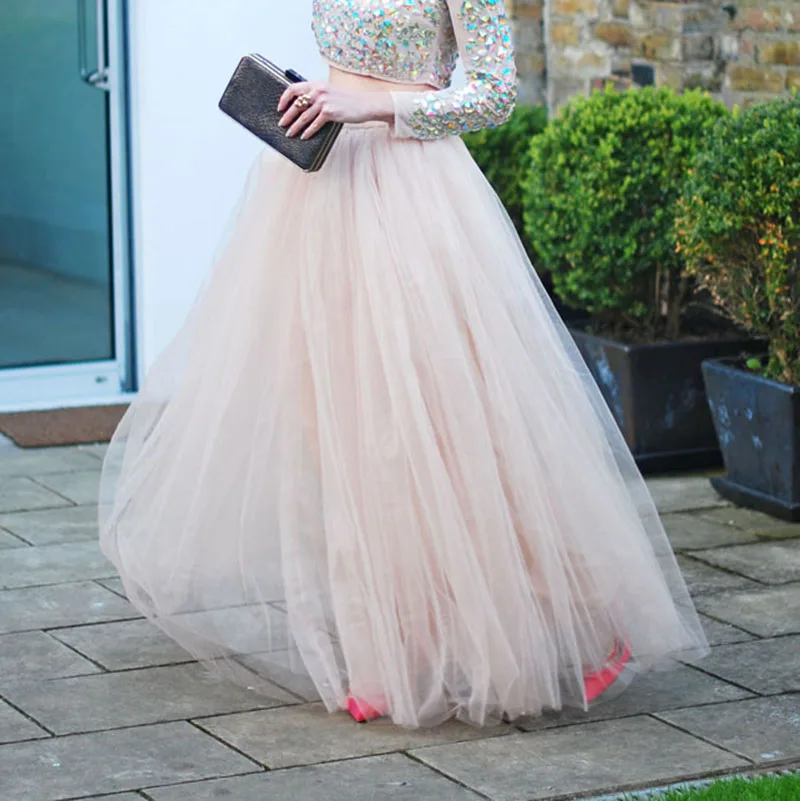 blush tulle skirt