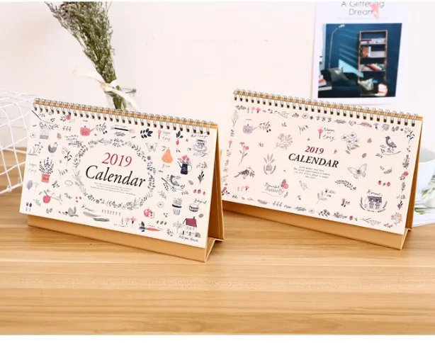 

2019 Floral Forest Calendar 25*16cm School Office Stationery Gift