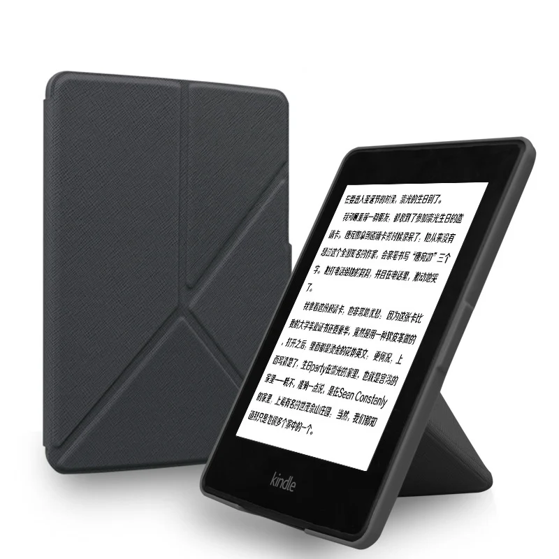 Kindle Paperwhite 2 3 складной чехол из искусственной кожи Smart Cover для Amazon Paperwhite 1/2/3 с держателем 6 'электронная книга оболочки - Цвет: Black