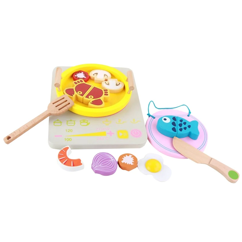 

Play House Toy Wooden Kitchen Hot Pot Cooker Toy Children'S Kitchen Toys