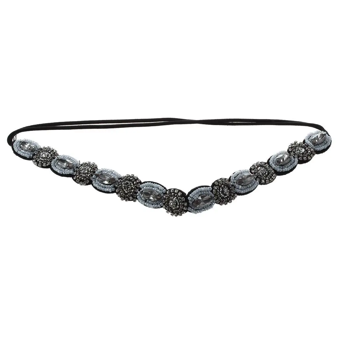 Women Beads Hair Band Retro Crystal Rhinestone Headband Newin Women's