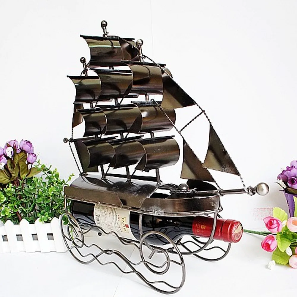 Goede Een PCS wijnrek wijnrek Zeilen wijnrek Ijzer zeilboot Restaurant ambachten Decoratie Home decor (Zonder Wijn) AP5281405