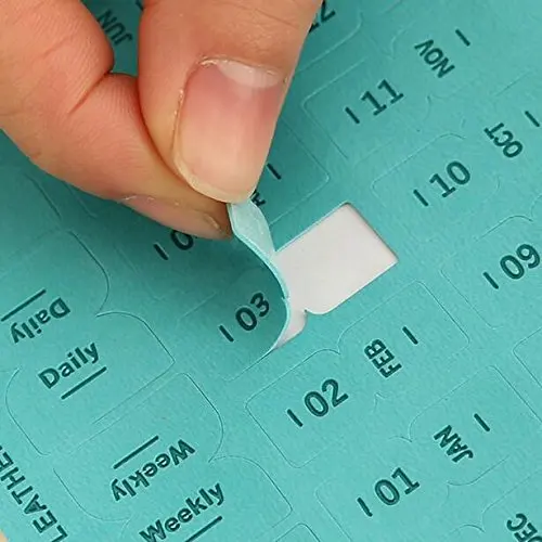monthly calendar tabs