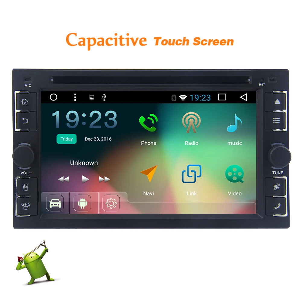Top Android 6.0 Marshmallow 2G RAM Car DVD Player 6.2" Capacitive Touchscreen Car Stereo Double Din GPS Bluetooth Wifi Autoradio 2