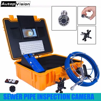 شراءH1 40 متر عداد أمتار استنزاف المنظار الأنابيب التفتيش أنبوب الكاميرا كاميرا مجاري الصرف أنابيب مقاومة للماء السباكة كاميرا 12 قطعة كاميرا ليد