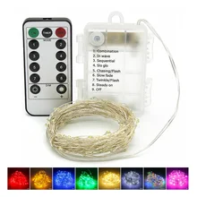 2 м, 5 м, 10 м, 100 светодиодный светильник-гирлянда, сказочные огни с пультом дистанционного управления, многофункциональная модель для украшения праздника, свадьбы