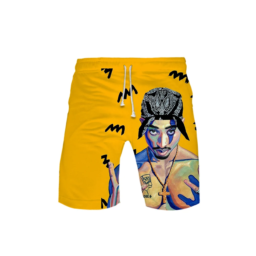 2PAC Rapper 2PAC Новые короткие штаны с 3D принтом Знаменитая певица Тупак повседневные женские спортивные свободные летние фитнес шорты Горячая Распродажа