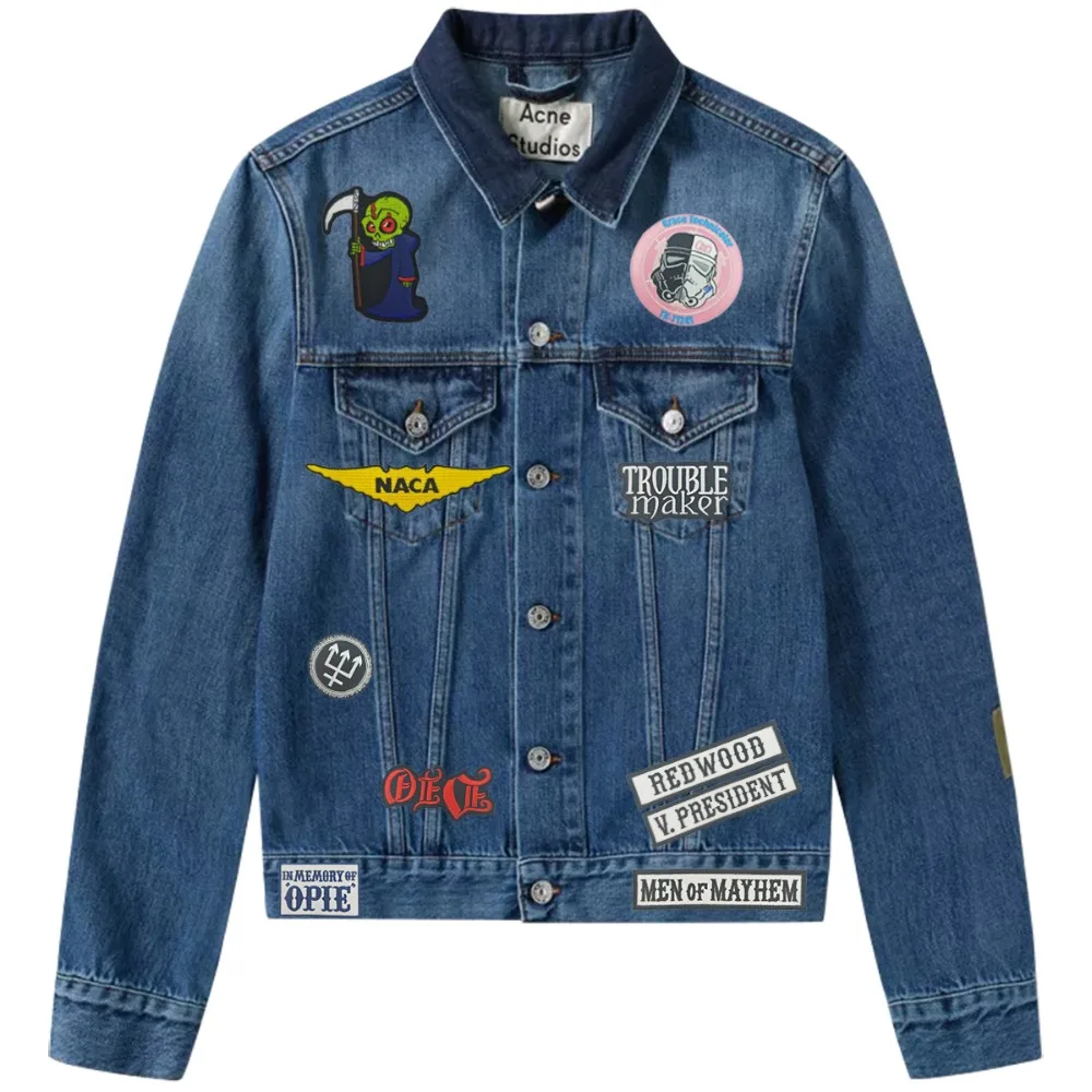 Trouble Maker Patch Embroidered Tags Rebel Iron-On Dangerous Logo Custom Embroidery Patch DIY Eco-Friendly Motorcycle Rider Vest(5)