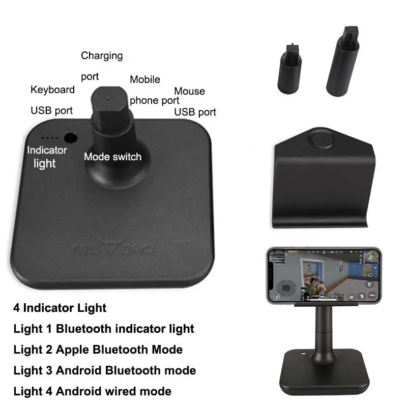  Studyset G3 PUBG Gamepad Controller for IOS PUBG Mobile Android to PC Bluetooth USB Keyboard Mouse 