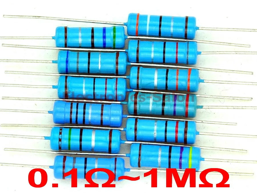 

3 Watts Metal Film Resistor Mixed Value E-12 Series Assorted Kit, 0.1~1M ohm.