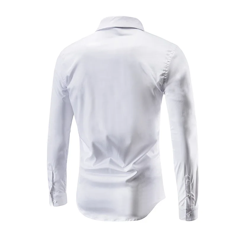 High Quality Men Shirt Long Sleeve Loose fit 3D Smoke lung Print Turn-down Collar camisas Big Size Dress Shirts