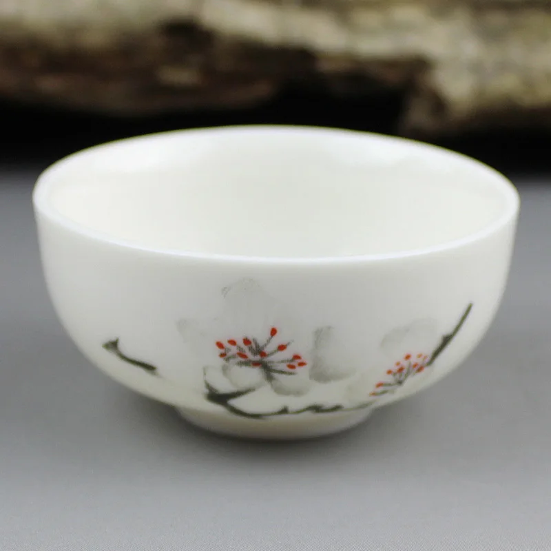 Chinese traditional Kung fu tea cup 1pcs,ceramic teacup Puer cup set,white ceramic kiln Top Grade Porcelain Tea accessories