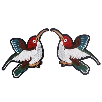 

20pair Small Hummingbirds Bird Iron on Applique Patch Embroidered Patches Sew On Sticker Diy Sewing Accessories TH203