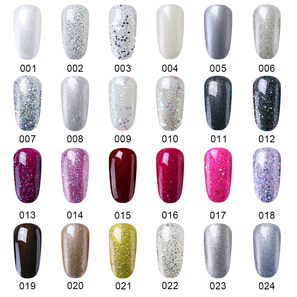 Гель лак для ногтей Elite99 блестящий УФ гель дизайна 10 мл|elite99 glitter|gel nail polish blingnail bling |