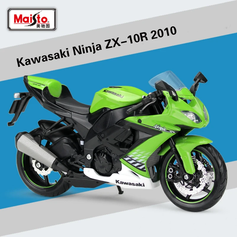 Высокая имитация 1:12 Kawasaki Ninja ZX-10R 2010 сплав модель мотоцикла металлический мотоцикл игрушки Детские подарки