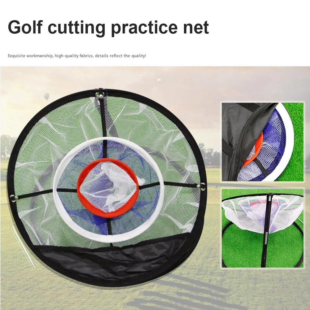 HOT Golf Practice Net Chipping Pitching Cages Mats Portable For Indoor Outdoor Training HV99