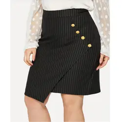 Женские модные вечерние Коктейльная юбка женская летняя полосатая юбка с принтом женская элегантная трапециевидная мини-юбка выше колена