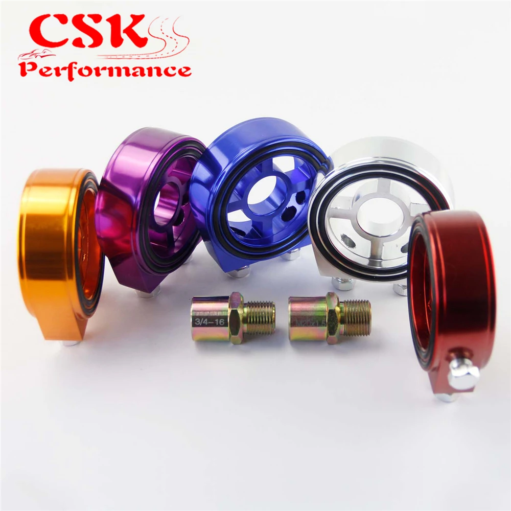 

Oil Filter Block Adaptor Sandwich Plate For Pressure Temperature Sensor Gauge M20x1.5 and 3/4UNF16 Blue/Gold/Purple/Red/Silver