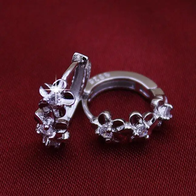 Серьги гвоздики из серебра 925 пробы с фианитом|stud earrings|earrings fashionearrings wholesale |