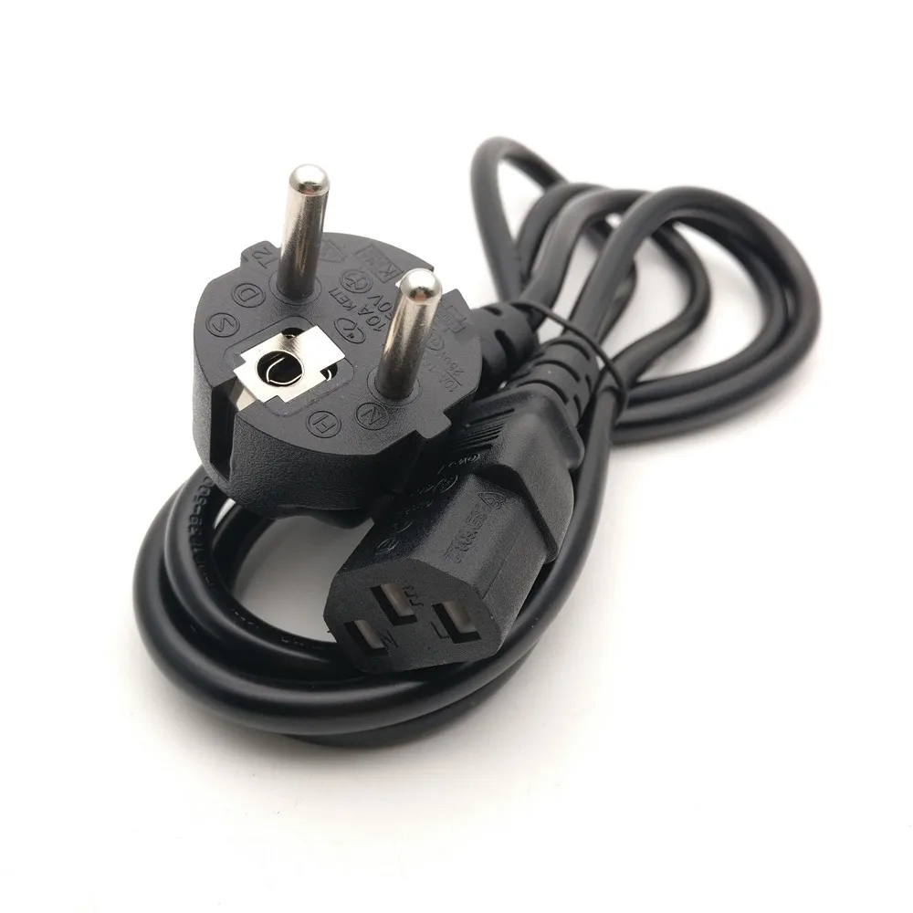 1,5 м C13 IEC чайник Европейский 2-контактный круглый AC EU Plug Мощность кабельный ввод шнура ПК