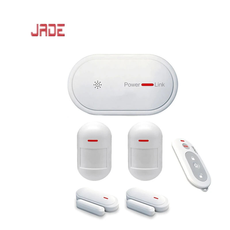 

JADE Burglar Alarm System Motion Detector Wifi Door Alarm System GSM Dual Network Wireless Home Security with Smart APP Control