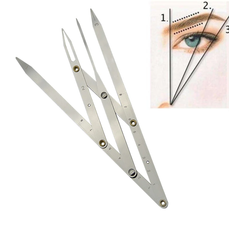 

1pcs Scale Three-point Balance Positioning Tattoo Eyebrow Calipers Design Golden Ratio Ruler Hot Measurement Tool