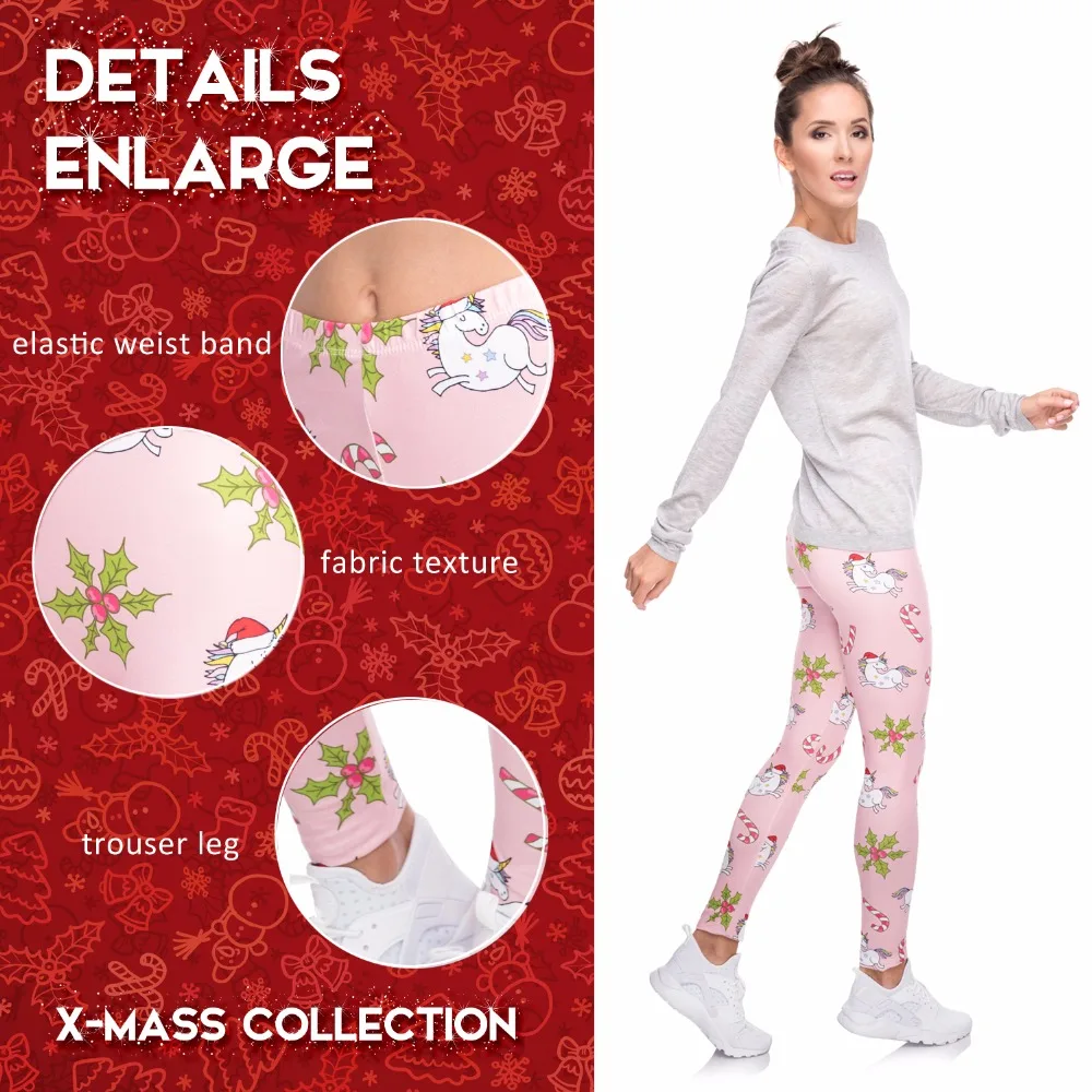 Unicorns Printing Elegant Leggings High Waist Woman Pants -Unicorn Fashion