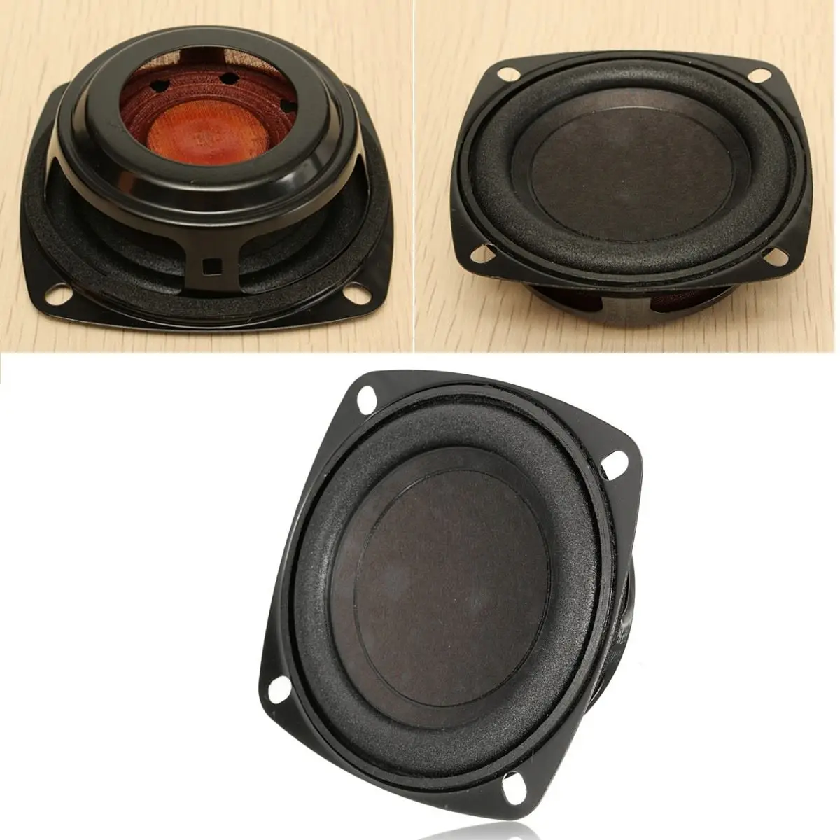Black 3 Inch Square Passive Bass Radiator Woofer Radiators Passive