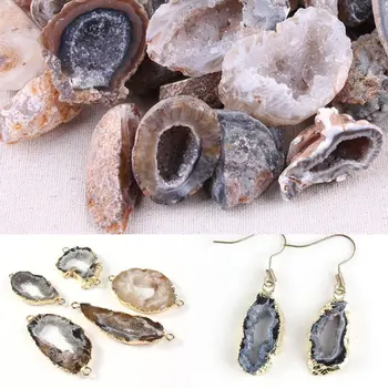 

Agate Geodes Collection Raw Stones Slice Natural Crystals Halves Healing Grade Mini DIY unique practical