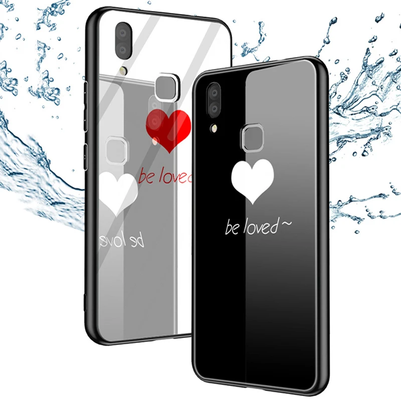 Милый мультфильм закаленное Стекло ЧЕХОЛ ДЛЯ vivo X21 защитных чехлов чехла для в