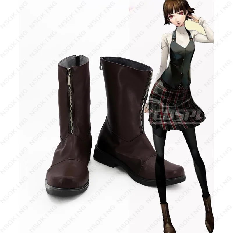 

New Persona 5 Makoto Niijima Cosplay Game Boots Fahion Shoes Custom-made