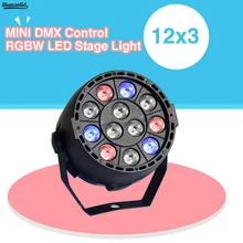 Мини 12 шт. RGBW светодиодный Par сценический светильник ing Disco DJ клубный эффект свадебное шоу DMX стробоскоп светильник