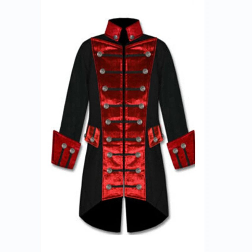 Косплей средневековый Мужской Ретро панк пиджак костюм Викторианский Ренессанс Готический Пираты стимпанк пальто костюм мужской ретро одежда