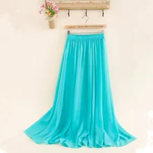 Женские длинные плиссированные юбки модные пляжные стильная шифоновая юбка для женщин Европа Америка Стиль летние юбки