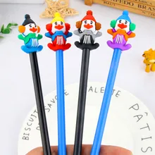 48 шт./партия, креативная японская Корейская мультяшная забавная гелевая ручка, рождественский подарок, цирк, одежда для клоуна, школьная Ручка на водных чернилах