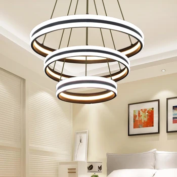 

Modern chandelier ring type led lamp living room lamp restaurant chandelier white chandelier acrylic brown 85-265v free shipping