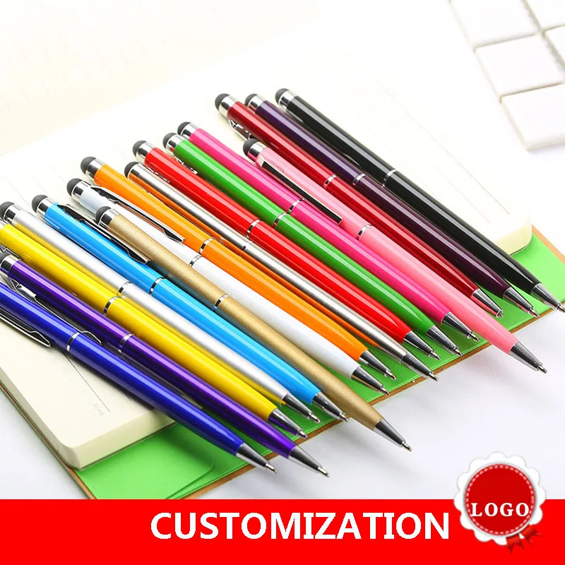 

FGHGF 1pcs 7 color novel Multifunctional Ballpoint Pen Touch Screen Metal Gift Tool School office supplie stationery pen