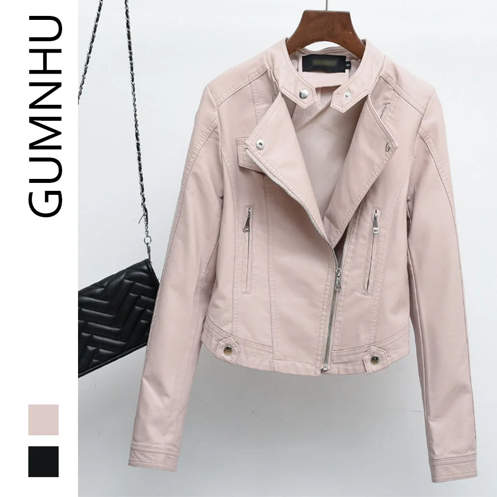 

GUMNHU 2019 New Autumn Winter Coat Jackets for Women Long Sleeve Short Style Fashion
