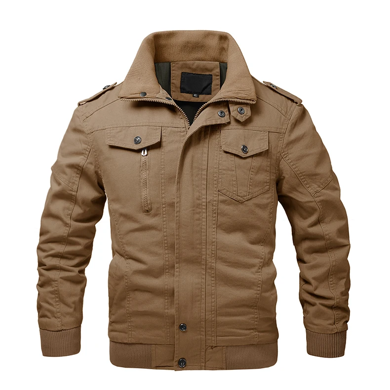 TACVASEN/Осенняя куртка, пальто, Мужская военная куртка-бомбер, армейская куртка-пилот, осенняя Повседневная Рабочая куртка-карго, Jaqueta, большой размер