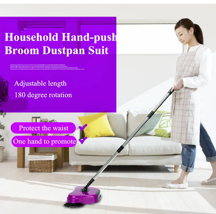 Creative Handpush Broom Dustpan Robot Household Vacuum Cleaner Floor Dust Cleaning Sweeper
