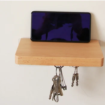 

Creative magnetic hook wall lock debris solid wood multifunctional hooks