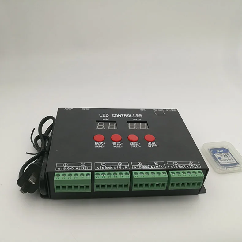 Оффлайн проигрыватель для DMX512 контроллере применяются для 4 порта и 8 порт для светодиодного контроллера, чтобы загрузить WS2811 возобновить от разрыва точки светодиодный пиксель