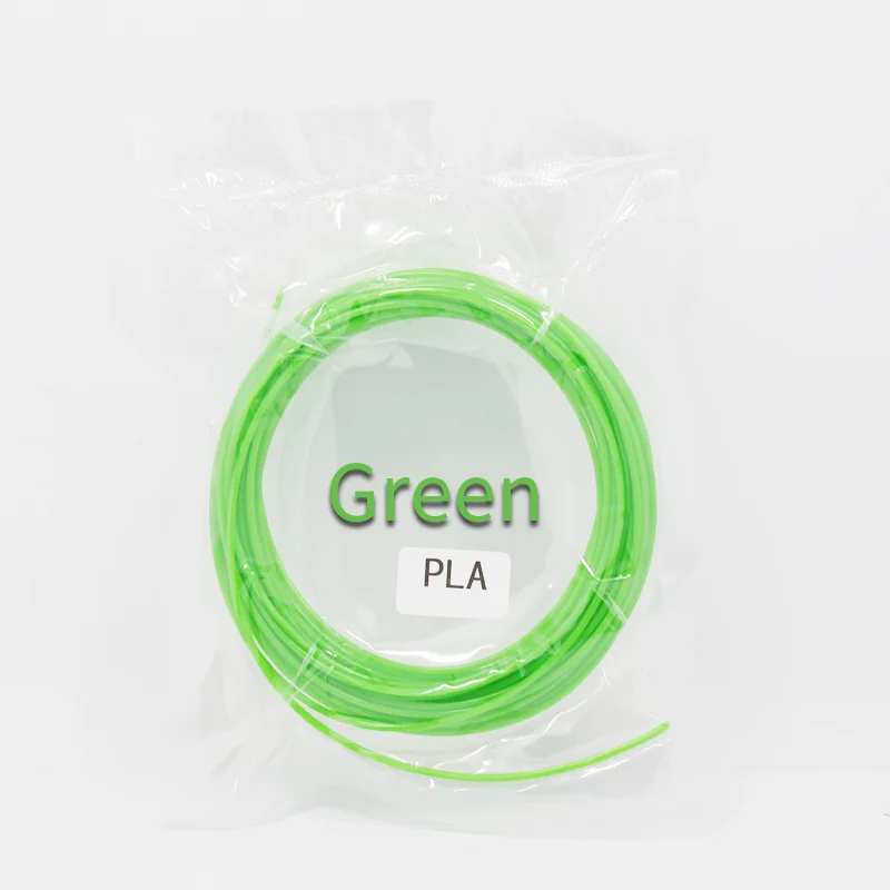 10 метров Pla 1,75 мм нити печатные материалы пластик для 3d принтера Ручка нити заправки 3d печать волочение нити - Цвет: Green