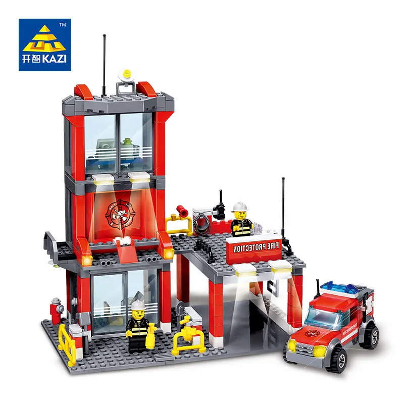 KAZI-Fire-Department-Toys-Engine-Building-Blocks-Sets-Bricks-Model-Brinquedos-Educational-Toy-for-Children-6