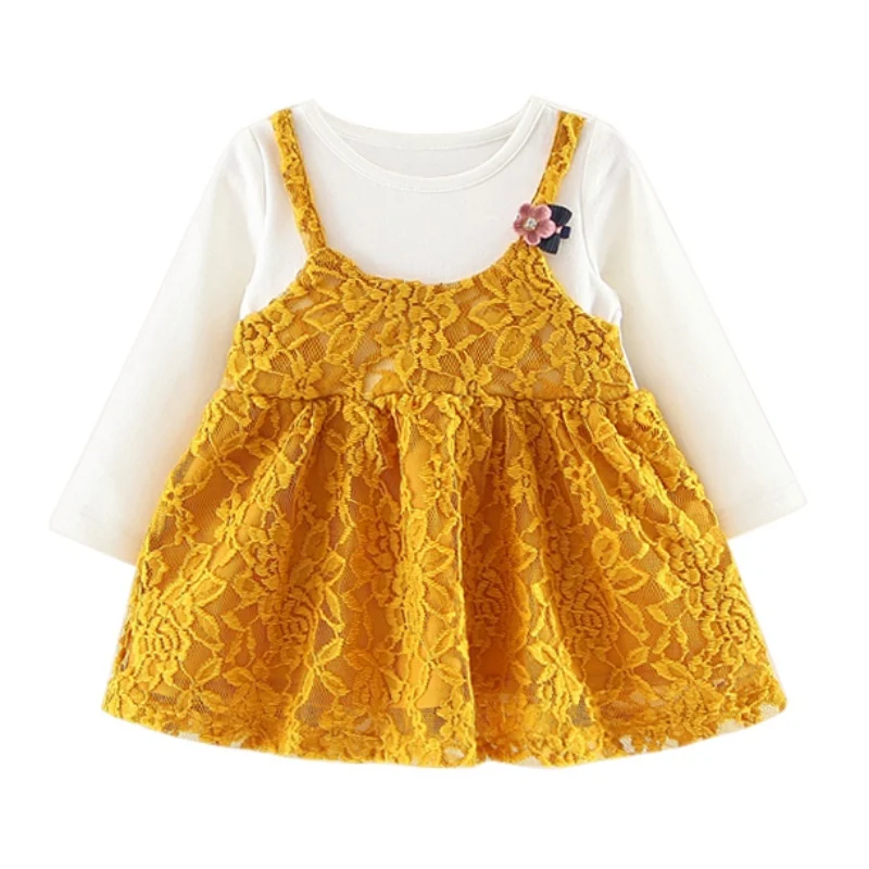 Baby Dress Clothing Long Sleeve Newborn Baby Girl Dress Cute Patchwork Baby Birthday Dress Infant Girl Dresses 0-24Month