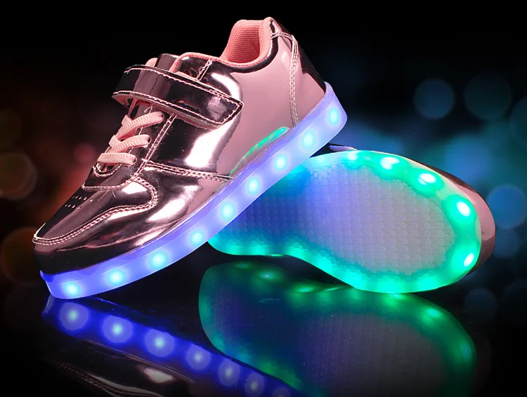 Светящиеся кроссовки для девочек кроссовки с подсветкой Детская светящаяся обувь светящиеся кроссовки светодиодные кроссовки с зарядкой zapatos de luces