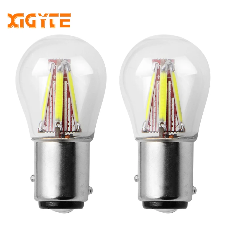 2pcs 4 Filament Super Bright Led 1157 BAY15D P21W/5W Car Brake Light Bulb Auto Vehicle Lamp