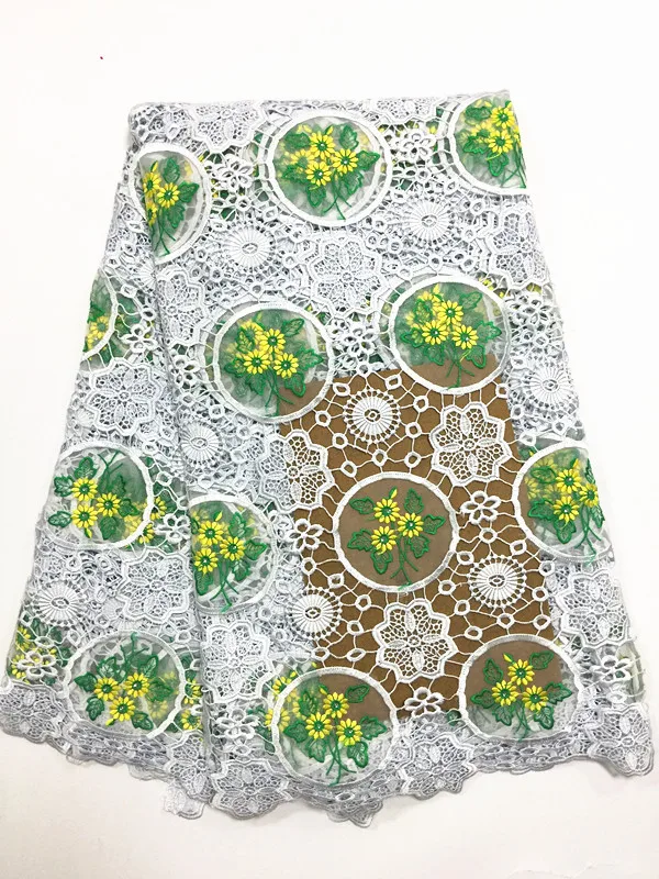 Многоцветный водорастворимым кружева fabric.2017 высокого качества в нигерийском